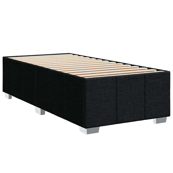 vidaXL Estructura de cama sin colch&oacute;n tela negro 100x200 cm