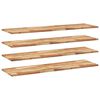 vidaXL Estante flotante 4 uds madera acacia acabado aceite 120x40x2 cm