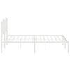 vidaXL Estructura cama sin colch&oacute;n con cabecero metal blanco 183x213cm