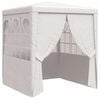 vidaXL Carpa profesional para fiestas con paredes blanco 90 g/m&sup2; 2x2 m