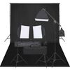 vidaXL Kit de estudio fotogr&aacute;fico con set de luces y fondo