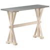 vidaXL Mesa consola con superficie de zinc 118x35x76 cm mango macizo