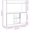 vidaXL Aparador de madera de ingenier&iacute;a roble ahumado 92x33x100 cm