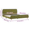 vidaXL Estructura de cama sin colchón de tela verde 135x190 cm