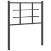 vidaXL Cabecero de repuesto de metal negro 75 cm