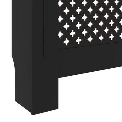 vidaXL Cubierta para radiador MDF negro 205 cm