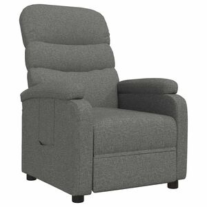 vidaXL Sill&oacute;n reclinable de tela gris oscuro