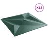 vidaXL Paneles de pared 12 pcs Verde Estrella 50 x 50 cm Espuma XPS