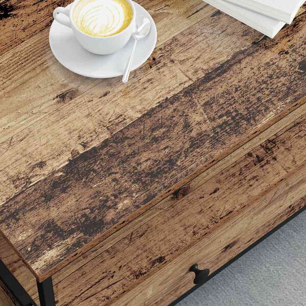 vidaXL Mesa de Caf&eacute; Madera vieja 100 x 51 x 45 cm Madera contrachapada