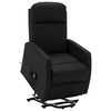 vidaXL Sill&oacute;n elevable cuero sint&eacute;tico negro