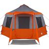 vidaXL Tienda Cabaña con techo Gris y naranja 405 x 405 x 273 cm