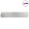 vidaXL Borduras para césped 10 pcs Plateado 103 x 0,05 x 22 cm