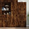 vidaXL Aparador de madera de ingenier&iacute;a roble ahumado 50x42,5x185 cm