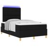 vidaXL Cama Box Spring LED con colch&oacute;n Negro 120 x 190 cm tela