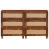 vidaXL Juego de Sideboard 2 pcs Marrón 60 x 33.5 x 75 cm