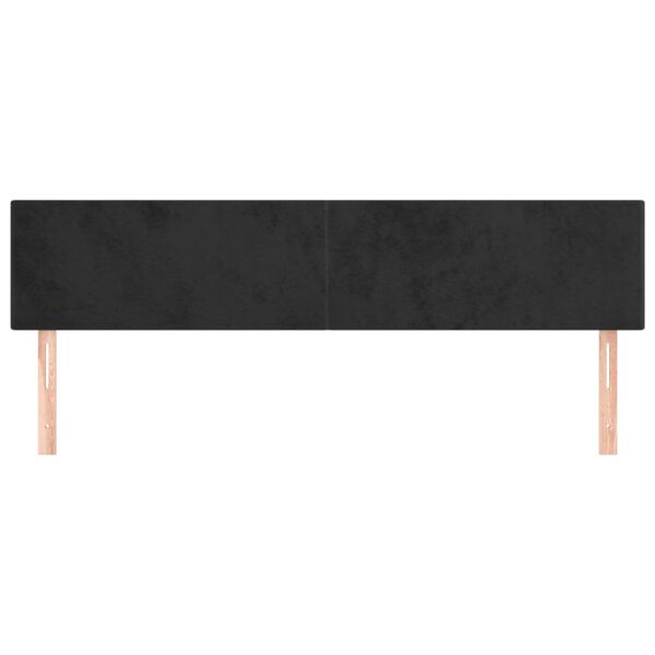 vidaXL Cabeceros terciopelo negro 160x5x78/88 cm