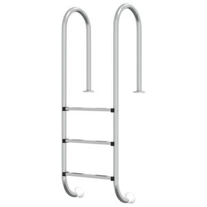 vidaXL Escalera para piscina acero inoxidable 304 54x38x158 cm