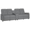 vidaXL Sillón de masaje reclinable 4 plazas con portavasos gris