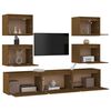 vidaXL Muebles para TV 7 piezas madera maciza de pino marr&oacute;n miel