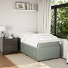 vidaXL Cama box spring con colch&oacute;n terciopelo gris claro 80x200 cm