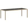 vidaXL Conjunto de Comedor de Jard&iacute;n 9 pcs Beige rat&aacute;n sint&eacute;tico
