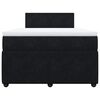 vidaXL Cama box spring con colch&oacute;n terciopelo negro 120x200 cm