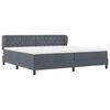 vidaXL Cama tipo Box Spring Gris oscuro 200 x 200 cm Terciopelo