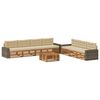 vidaXL Conjunto de sof&aacute;s de exterior 8 uds. Natural y Beige Poli&eacute;ster