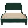 vidaXL Estructura de cama Dover terciopelo verde oscuro 90x200cm