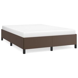 vidaXL Estructura de cama sin colch&oacute;n cuero sint&eacute;tico marr&oacute;n 140x200cm