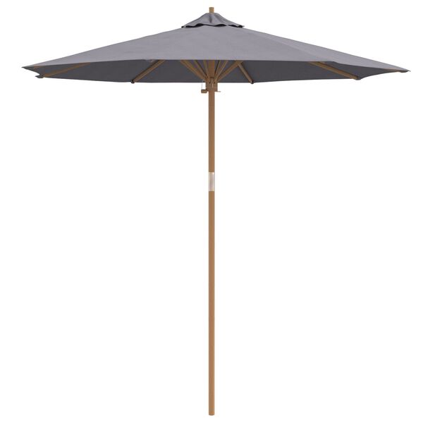 vidaXL Parasol de jard&iacute;n Gris oscuro 240 x 240 x 260 cm Bamb&uacute;