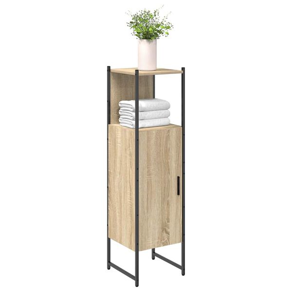vidaXL Gabinete de Ba&ntilde;o Beige 33 x 33 x 120,5 cm Madera contrachapada