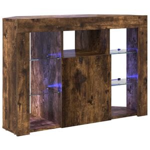 vidaXL Armario LED para TV de Esquina 100x40x68cm Roble ahumado