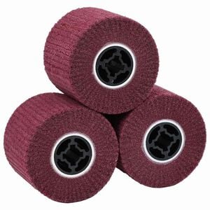 vidaXL Rodillos de Lijado 3 uds. Rojo 12 x 12 x 10 cm Fibra sint&eacute;tica
