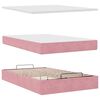 vidaXL Estructura cama otomana colchones terciopelo rosa 120x190 cm