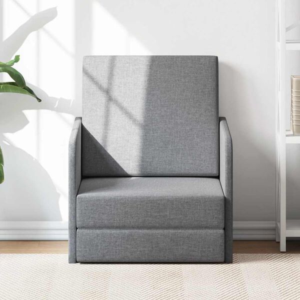 vidaXL Sillón convertible tela gris claro