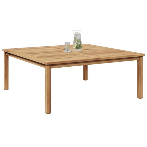 vidaXL Mesa de Caf&eacute; Marr&oacute;n 110 x 110 x 45 cm Madera de teca maciza