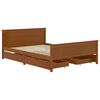 vidaXL Estructura cama sin colch&oacute;n madera maciza marr&oacute;n miel 160x200cm