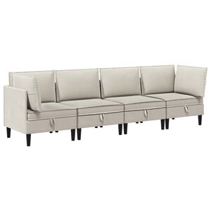 vidaXL Juego de muebles de sal&oacute;n 4 uds. Avena Tela