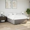 vidaXL Cama box spring con colch&oacute;n tela gris taupe 140x190 cm