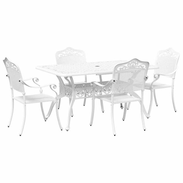 vidaXL Conjunto de Comedor de Jard&iacute;n 5 pcs Aluminio