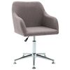 vidaXL Silla de oficina giratoria tela gris topo