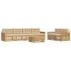 vidaXL Conjunto de sof&aacute;s de exterior 7 uds. y Beige