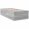 vidaXL Estructura de cama madera de ingenier&iacute;a gris Sonoma 90x190 cm