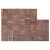 vidaXL Baldosas de terraza 11 uds madera maciza reciclada 30x30 cm