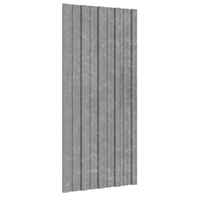 vidaXL Panel para tejado acero galvanizado plata 12 unidades 100x45 cm