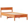 vidaXL Estructura de cama sin colch&oacute;n madera maciza marr&oacute;n 75x190 cm