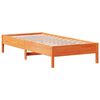 vidaXL Cama sin colch&oacute;n madera maciza de pino marr&oacute;n cera 100x200 cm