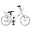 vidaXL Bicicleta Infantil 18 Pulgadas para 5-7 a&ntilde;os Blanco