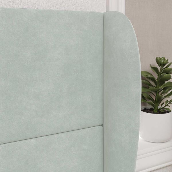 vidaXL Oreja de cabecero Gris Claro 80 x 23 x 6 cm Terciopelo